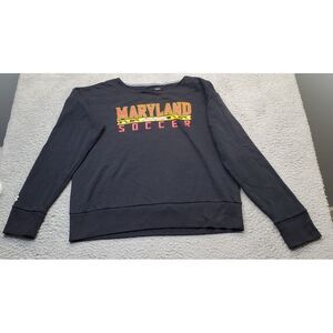 NCAA Maryland Terrapins Soccer Under armour Sweatshirt Football Women's L‎ Black